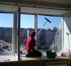 Мытье окон в однокомнатной квартире Добрянка